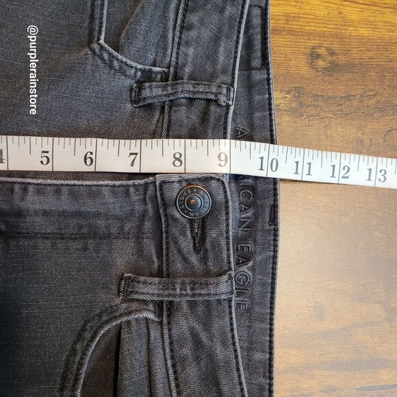 American Eagle Jeans 2 L Jegging Next Level Stretch Hi Rise Black Wash Denim - Picture 10 of 13